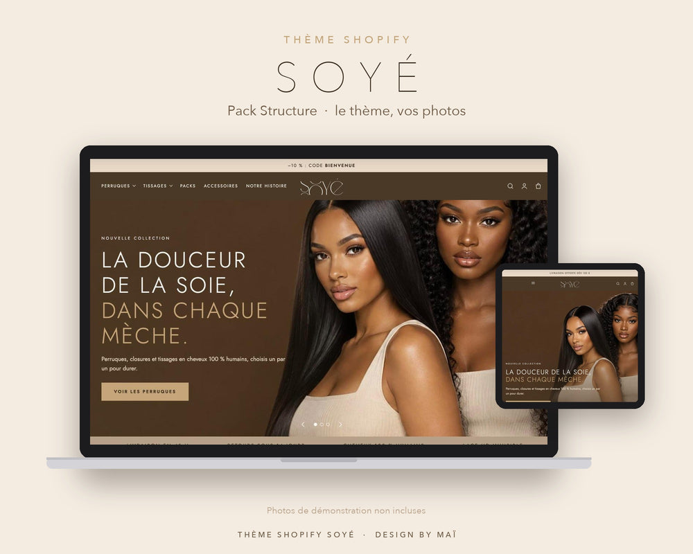 Thème Shopify Soyé : Pack Structure – 1