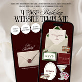 Vegas Casino Night Birthday Invitation Website Template 03 | Canva Digital Evite with RSVP