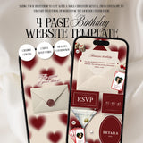 Queen of Hearts Casino Birthday Invitation Website Template 07 | Canva Digital Evite with RSVP