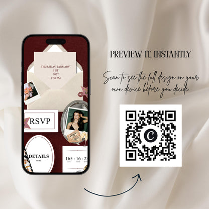 Hollywood Glam Birthday Invitation Website Template 05 | Canva Digital Evite with RSVP