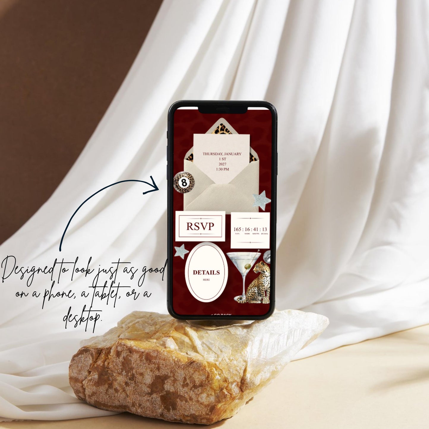 Leopard Print Birthday Invitation Website Template 01 | Canva Digital Evite with RSVP
