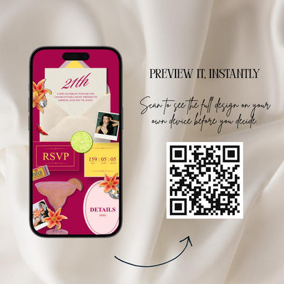 Tequila Fiesta Birthday Invitation Website Template 06 | Canva Digital Evite with RSVP