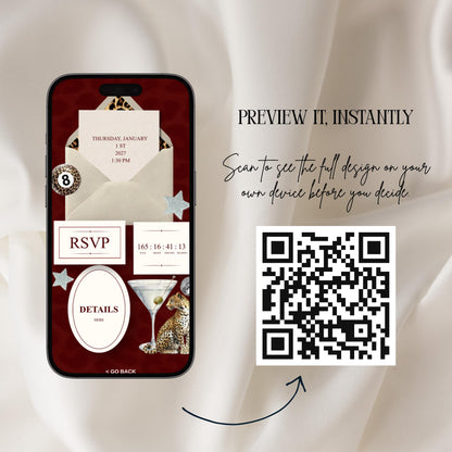 Leopard Print Birthday Invitation Website Template 01 | Canva Digital Evite with RSVP