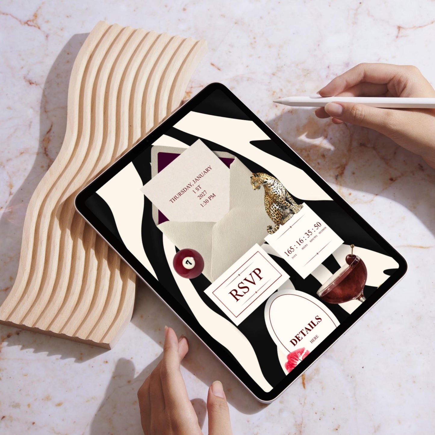 Zebra Print Birthday Invitation Website Template 02 | Canva Digital Evite with RSVP