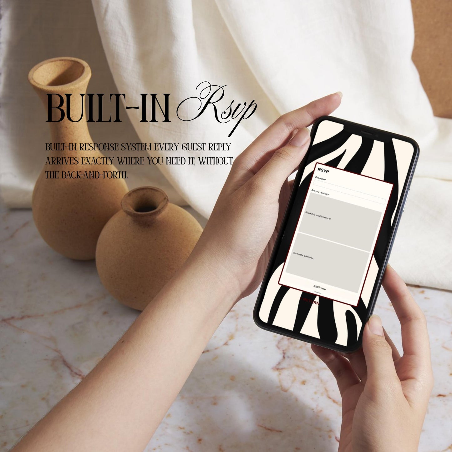 Zebra Print Birthday Invitation Website Template 02 | Canva Digital Evite with RSVP