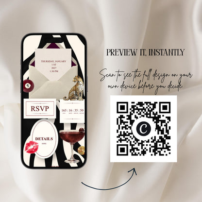 Zebra Print Birthday Invitation Website Template 02 | Canva Digital Evite with RSVP