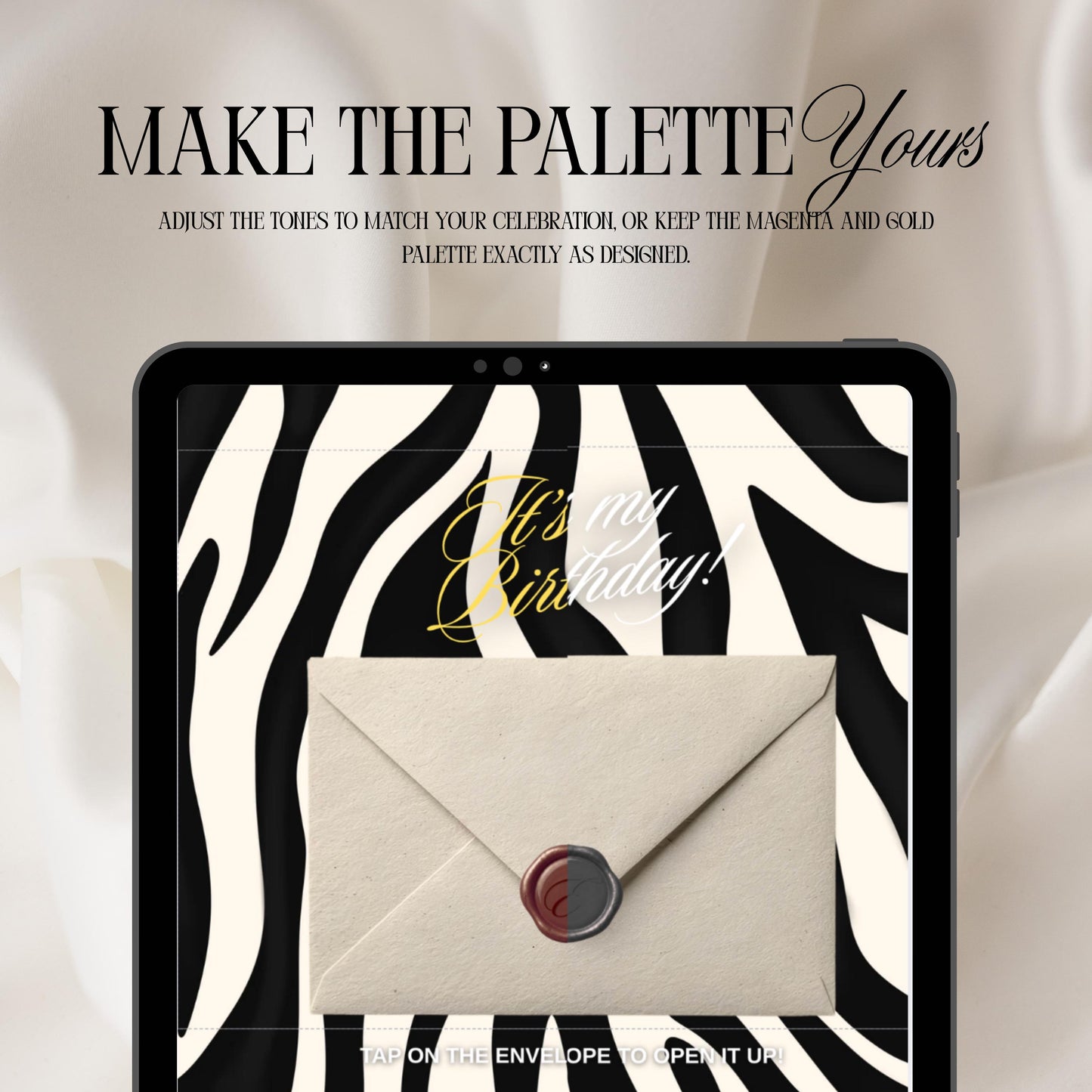 Zebra Print Birthday Invitation Website Template 02 | Canva Digital Evite with RSVP