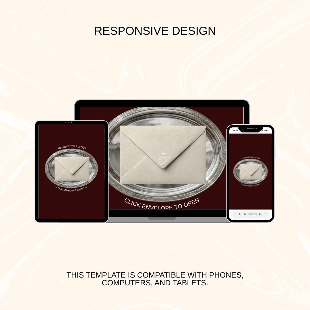 Elegant Minimalist Wedding Website Template 04 | Canva Digital Invitation with RSVP