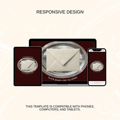 Elegant Minimalist Wedding Website Template 04 | Canva Digital Invitation with RSVP