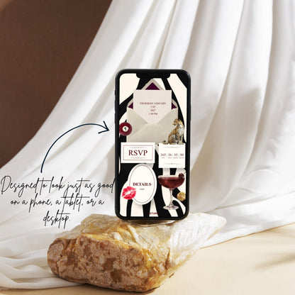 Zebra Print Birthday Invitation Website Template 02 | Canva Digital Evite with RSVP