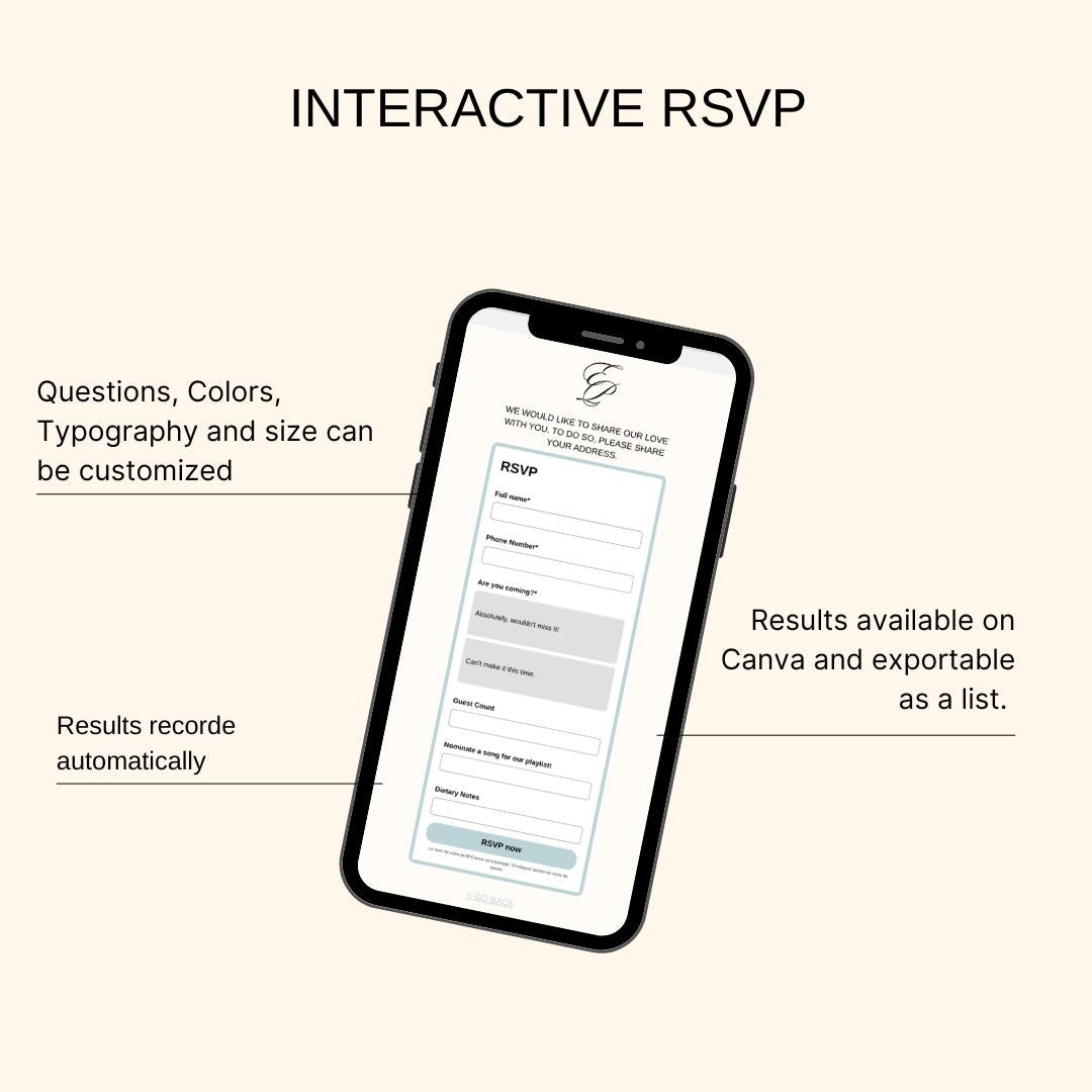 Impressionist Fine Art Wedding Website Template 02 | Canva Digital Invitation with RSVP