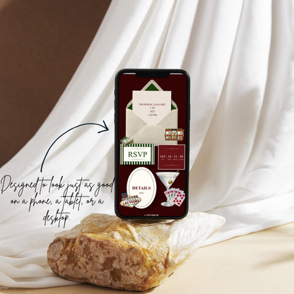 Vegas Casino Night Birthday Invitation Website Template 03 | Canva Digital Evite with RSVP