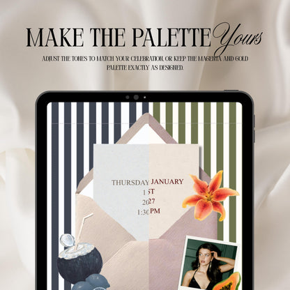 Tropical Summer Birthday Invitation Website Template 04 | Canva Digital Evite with RSVP