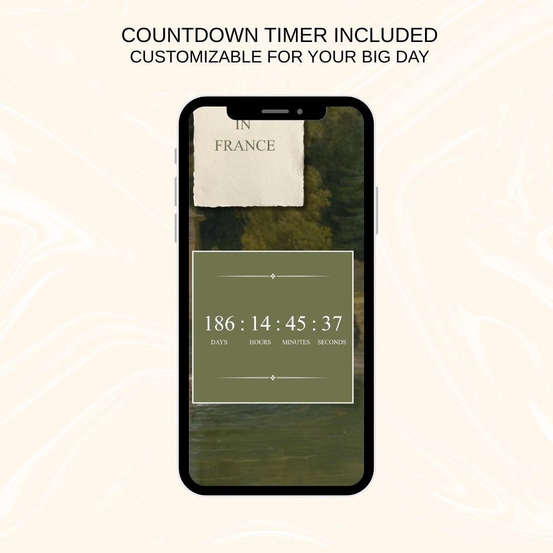 Luxury Wedding Website Template 01 | Canva Digital Invitation with RSVP and Countdown