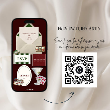 Vegas Casino Night Birthday Invitation Website Template 03 | Canva Digital Evite with RSVP