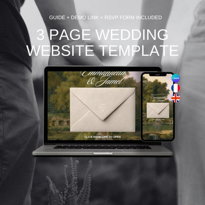 Luxury Wedding Website Template 01 | Canva Digital Invitation with RSVP and Countdown